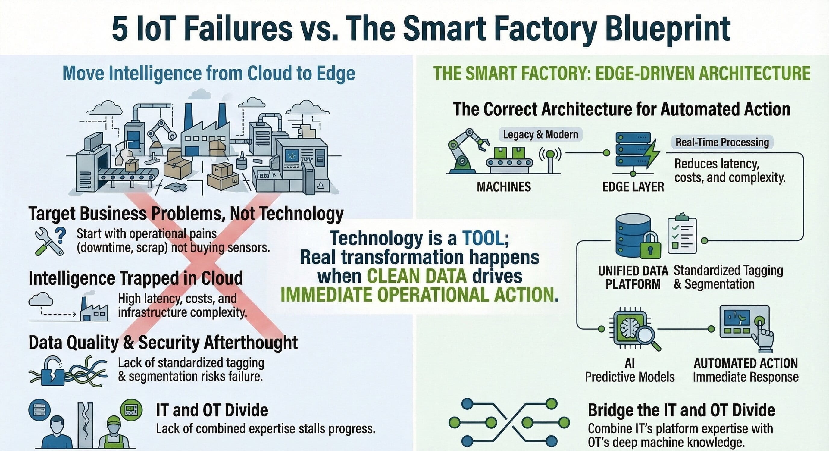 Master infographic for 10 IoT mistakes manufacturers make
